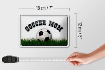 Signe en étain de football 18x12cm, décoration de mère de football 5