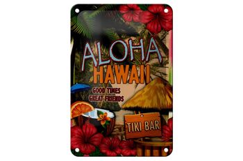 Panneau en étain hawaïen, 12x18cm, Aloha Tiki Bar, bons moments, superbe décoration 1