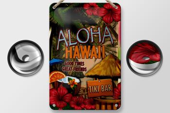 Panneau en étain hawaïen, 12x18cm, Aloha Tiki Bar, bons moments, superbe décoration 2