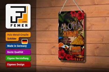 Panneau en étain hawaïen, 12x18cm, Aloha Tiki Bar, bons moments, superbe décoration 3