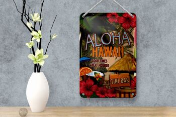 Panneau en étain hawaïen, 12x18cm, Aloha Tiki Bar, bons moments, superbe décoration 4