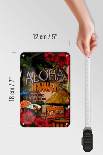 Panneau en étain hawaïen, 12x18cm, Aloha Tiki Bar, bons moments, superbe décoration 5