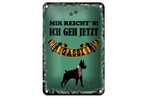 Blechschild Spruch 12x18cm mir reicht`s ich geh gassi Hund Dekoration