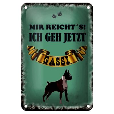 Blechschild Spruch 12x18cm mir reicht`s ich geh gassi Hund Dekoration