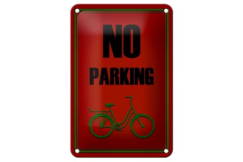 Blechschild Parken 12x18cm Fahrrad no parking Dekoration