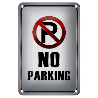 Metal sign notice 12x18cm parking lot No Parking decoration