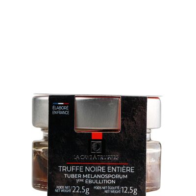 Whole Black Truffle Tuber Melanosporum 1st boiling Net weight 22.5g, Drained net weight 12.5g