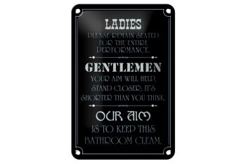 Panneau en étain avec inscription « Ladies Gentlemen », décoration de salle de bain, 12x18cm 1
