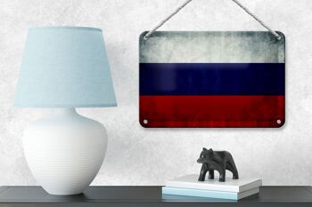 Drapeau en étain 18x12cm, drapeau de la russie, décoration du drapeau de la russie 4