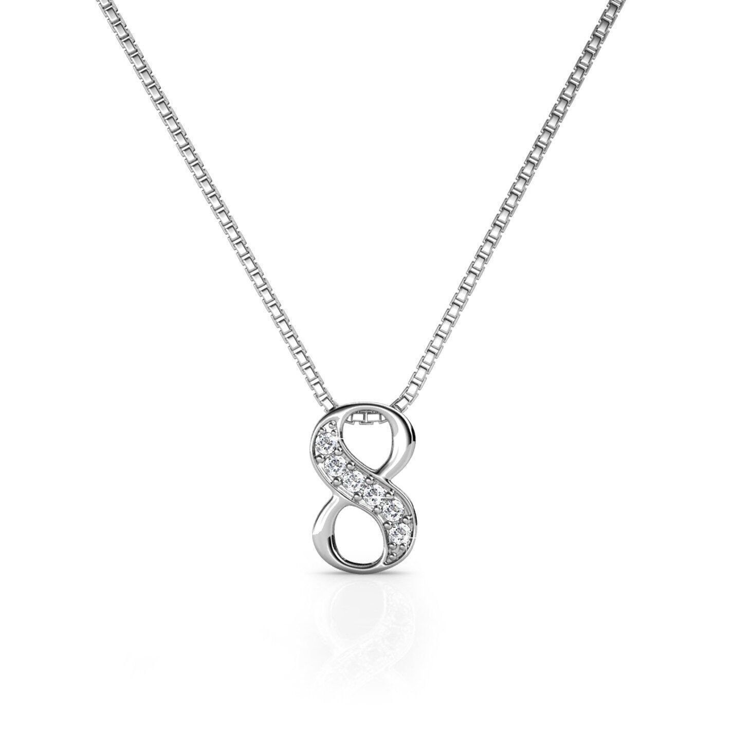 Ciondoli Numero 8 - Argento e Cristallo I MYC-Paris.com