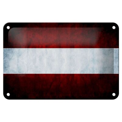 Blechschild Flagge 18x12cm Österreich Fahne Dekoration