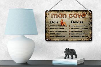 Panneau en étain disant 18x12cm, décoration Man Cave Do's Don'ts 4