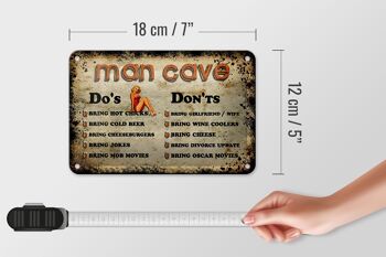 Panneau en étain disant 18x12cm, décoration Man Cave Do's Don'ts 5