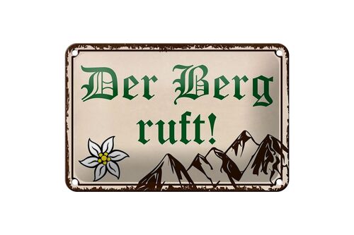 Blechschild Spruch 18x12cm Der Berg ruft Wanddeko Dekoration