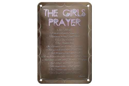 Blechschild Spruch 12x18cm the girls Prayer our Marks which Dekoration