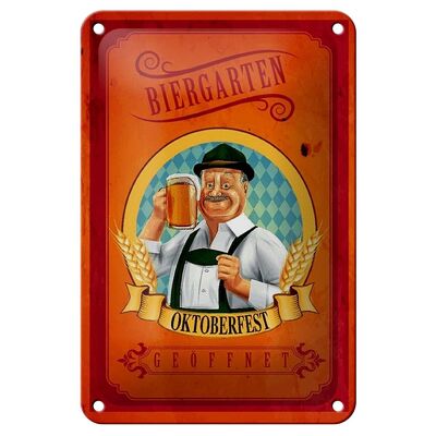 Cartel de chapa que dice 12x18cm cervecería al aire libre decoración Oktoberfest