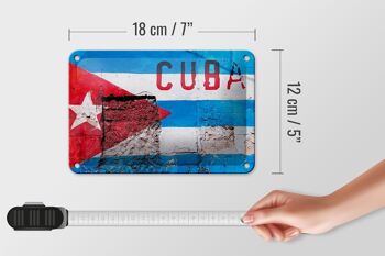 Drapeau en étain 18x12cm, drapeau de Cuba sur une décoration murale 5