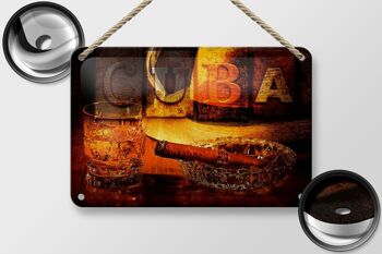 Panneau en étain indiquant 18x12cm, Cuba, cigare, rhum, décoration de la Havane 2