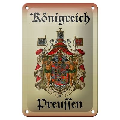 Targa in metallo con scritta 12x18 cm decorazione Regno di Prussia