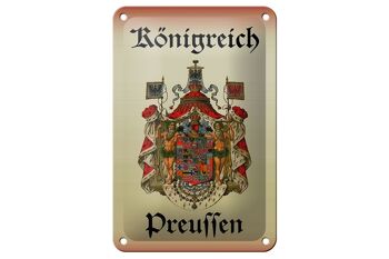 Panneau en étain disant 12x18cm, décoration du Royaume de Prusse 1