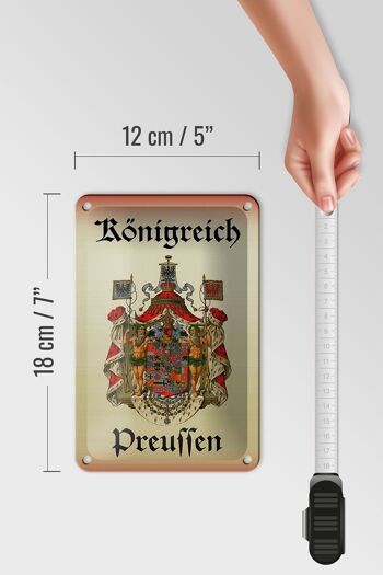 Panneau en étain disant 12x18cm, décoration du Royaume de Prusse 5