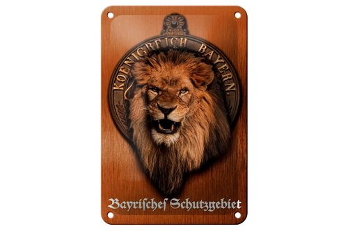 Blechschild Spruch 12x18cm Königreich Bayern Löwe Dekoration