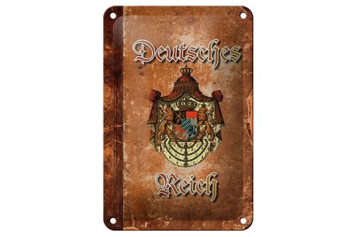 Blechschild Bayern 12x18cm Deutsches Reich Wappen Dekoration