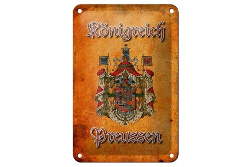 Blechschild Spruch 12x18cm Königreich Preussen Wappen WandDekoration