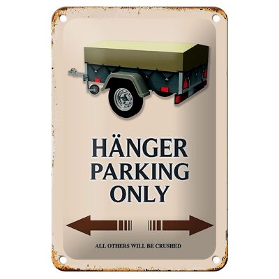 Metal sign saying 12x18cm hanging parking only all others decoration