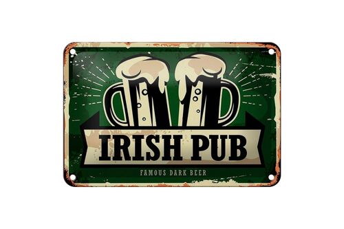 Blechschild Spruch 18x12cm Irish Pub famous dark beer Bier Dekoration