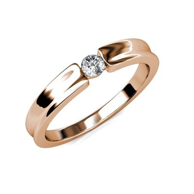 Anillo Simplicity - Oro rosa y cristal I MYC-Paris.com