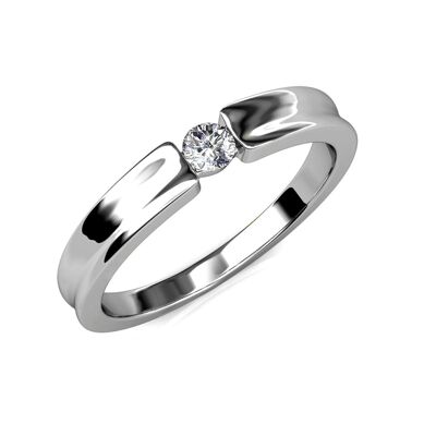 Simplicity Ring - Silver and Crystal I MYC-Paris.com