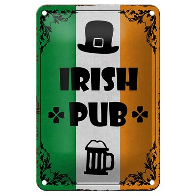 Blechschild Spruch 12x18cm Irish Pub Bier Alkohol Dekoration