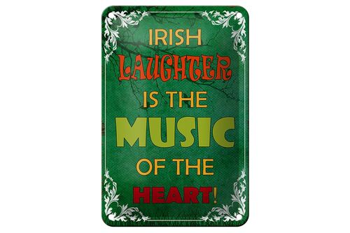 Blechschild Spruch 12x18cm irish laughter is the music of Dekoration