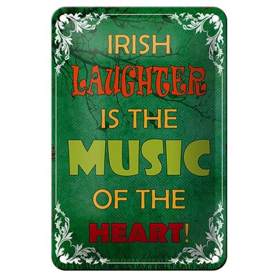 Blechschild Spruch 12x18cm irish laughter is the music of Dekoration