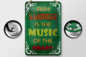 Plaque en étain disant 12x18cm Le rire irlandais est la musique de la décoration 2