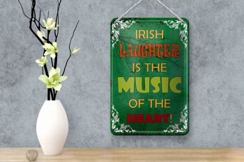 Plaque en étain disant 12x18cm Le rire irlandais est la musique de la décoration 4