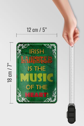 Plaque en étain disant 12x18cm Le rire irlandais est la musique de la décoration 5