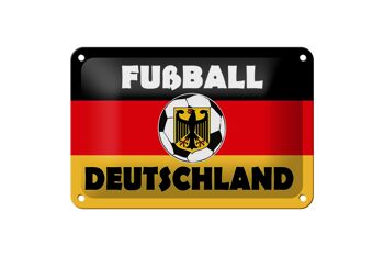Panneau en étain disant 18x12cm, décoration de football Allemagne 1