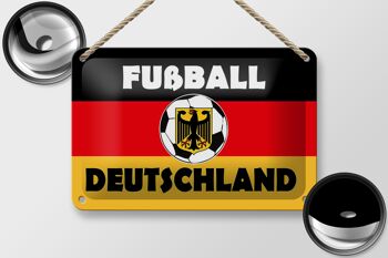 Panneau en étain disant 18x12cm, décoration de football Allemagne 2