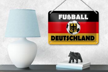 Panneau en étain disant 18x12cm, décoration de football Allemagne 4