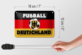 Panneau en étain disant 18x12cm, décoration de football Allemagne 5