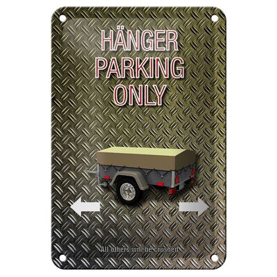 Metal sign saying 12x18cm hanging parking only wall decoration