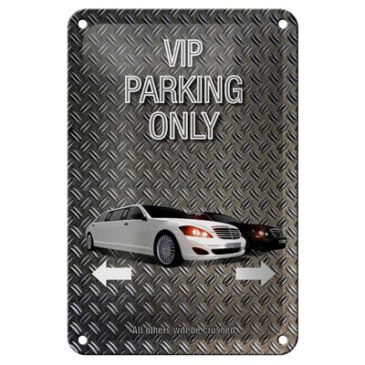 Metal sign saying 12x18cm Parking VIP parking only decoration