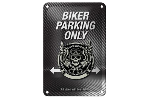 Blechschild Spruch 12x18cm Biker parking only all others Dekoration