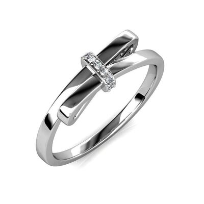 Luminous Bow Ring - Silver and Crystal I MYC-Paris.com