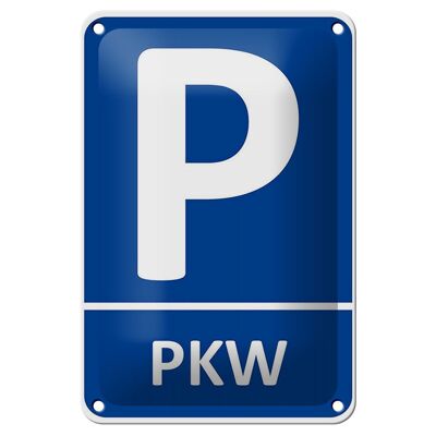 Blechschild Parken 12x18cm PKW Parkplatz Wanddeko Dekoration