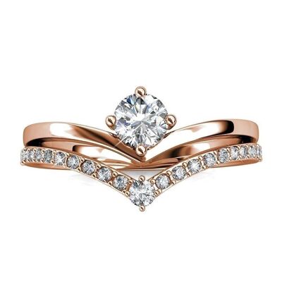 Zinnia Ring - Rose Gold and Crystal I MYC-Paris.com