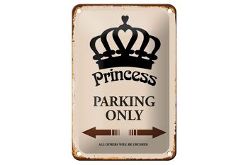 Panneau en étain indiquant 12x18cm, parking princesse uniquement, décoration corona 1