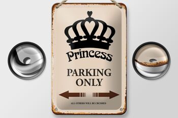 Panneau en étain indiquant 12x18cm, parking princesse uniquement, décoration corona 2